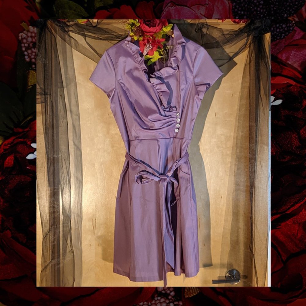 Melonie Purple Cocktail Evening Dress_Size 14